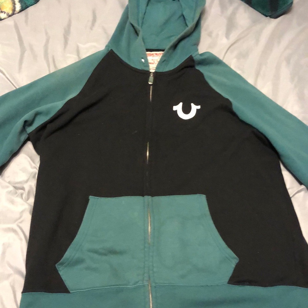 True religion men’s zip up hoodie size XL 8/10